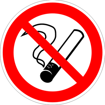 P01 запрещается курить (пластик, 200х200 мм) - Охрана труда на строительных площадках - Знаки безопасности - Магазин охраны труда Протекторшоп