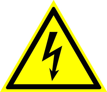 W08 внимание! опасность поражения электрическим током  (пленка, сторона 100 мм) - Знаки безопасности - Знаки по электробезопасности - Магазин охраны труда Протекторшоп